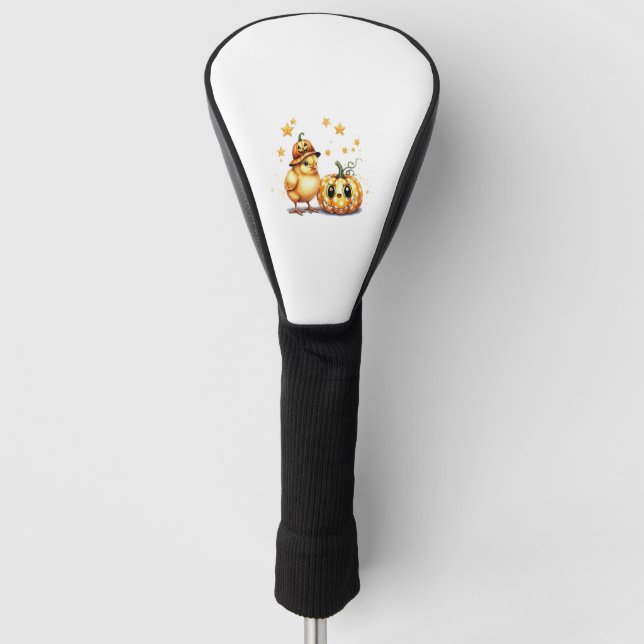 Fall Kaffeekürbis Tasse mit Katz Golf Headcover (Vorderseite)
