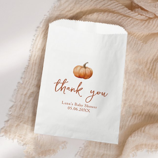 Fall Kariert ein wenig Pumpkin Baby Dusche Geschenktütchen (Von Creator hochgeladen)
