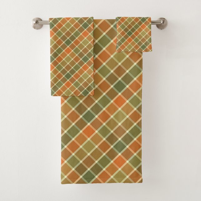 FALL KARIERTER KARO BADHANDTUCH SET (Insitu)