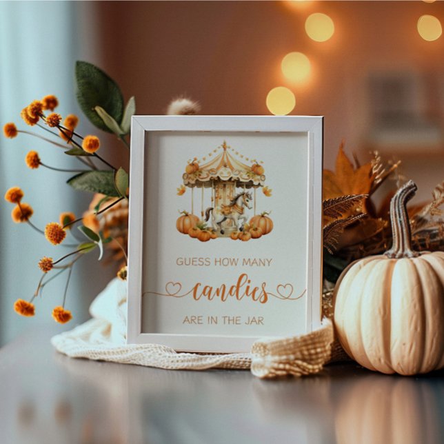 Fall Karousel Babürbis schätzen, wie viele Bonbons Poster (Von Creator hochgeladen)