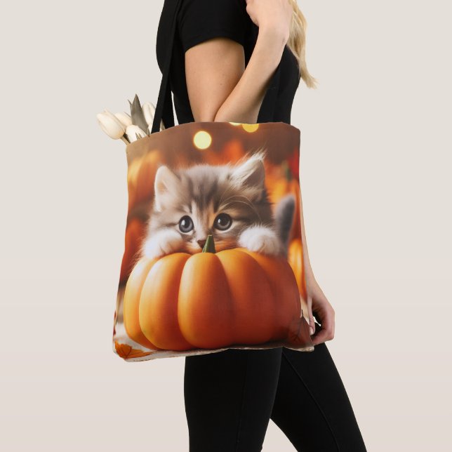 Fall Kitten Tote Bag Tasche (Von Nahem)