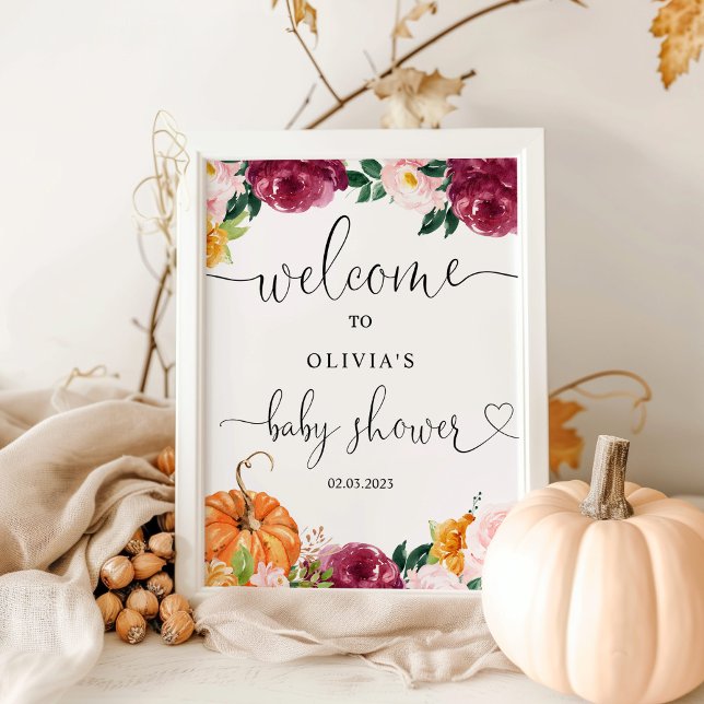 Fall Kleiner Kürbis auf dem Wegweiser Poster (Von Creator hochgeladen)