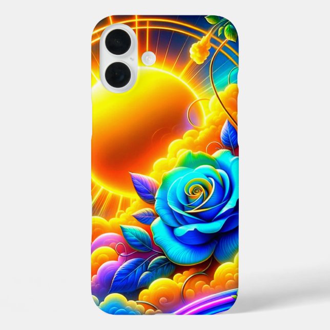 Fall künstlerische Rose iPhone 16 Plus Hülle (Rückseite)