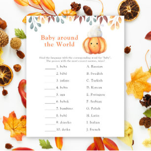 Fall Kürbis. Baby auf der ganzen Welt