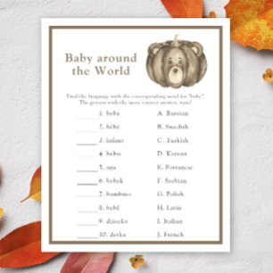 Fall Kürbis. Baby auf der ganzen Welt