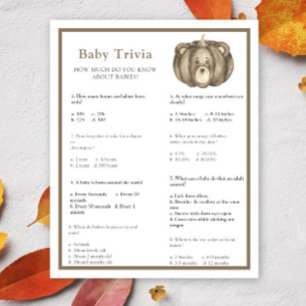 Fall Kürbis - Baby Trivia Baby Showspiel