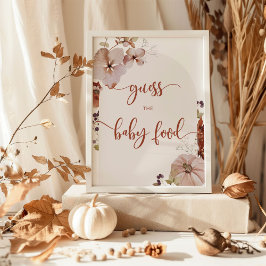 Fall Kürbis raten Sie das Baby-Food-Poster Poster