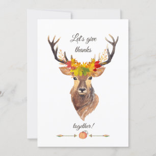 Fall Lass uns Dank Erntedank Abendessen geben Einladung