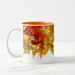 Fall-Laub-Eichel-multi Farbe verlässt Kaffee-Tass Zweifarbige Tasse
