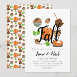 Fall Leaf Pumpkin Pie Baby Dusche Einladung