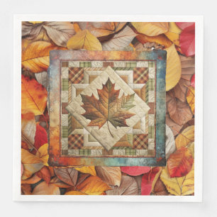 Fall Leaf Rustikales Herbstpapier Napkin Serviette