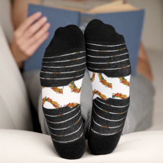 Fall Leaf Wreath Circle Socken