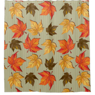 Fall Leaks Pattern Duschvorhang