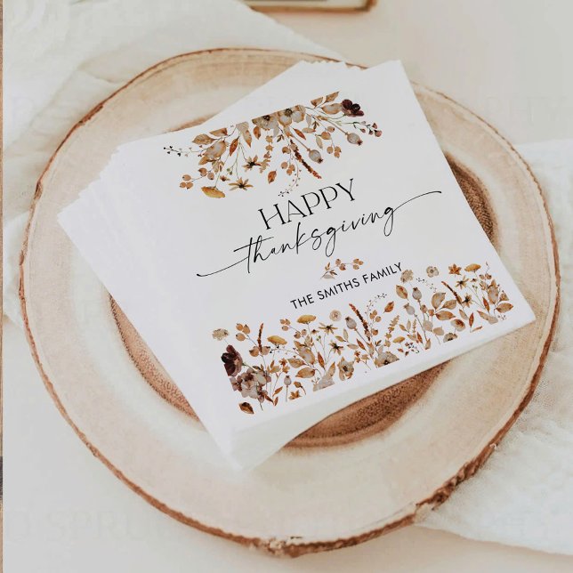Fall Leaves Thanksgiving Dinner Paper Napkin Serviette (Von Creator hochgeladen)
