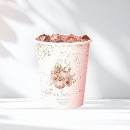 Fall Liebe Brautparty Boho Blume Pumpkin Pappbecher