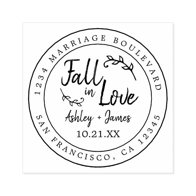 Fall Liebe Zukunft Frau Wedding Date UAWG Rubber S Gummistempel (Prägung)