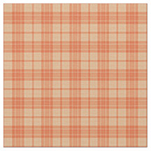 Fall Light Orange Tartan Muster Fabric
