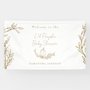Fall Li'l Pumpkin Baby Dusche Banner