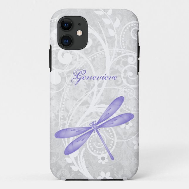 Fall lila Dragonfly Personalisiert iPhone 11 Case-Mate iPhone Hülle (Rückseite)