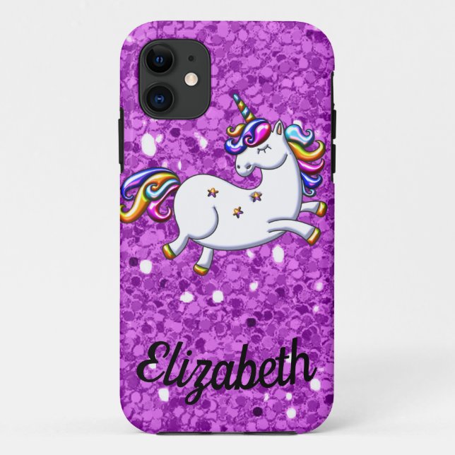 Fall lila Glitzer Unicorn Fall Mate iPhone 5 Case-Mate iPhone Hülle (Rückseite)
