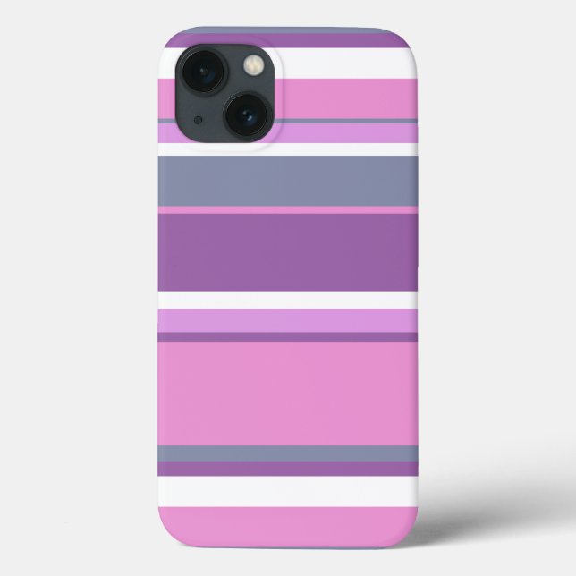 Fall Lilac Stripes Case-Mate iPhone Hülle (Rückseite)