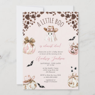 Fall Little Boo Girl Cowgirl Western Babydusche Einladung