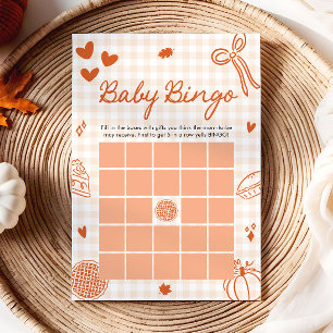 Fall Little Cutie Pie Baby Bingo Baby Shower Spiel Einladung