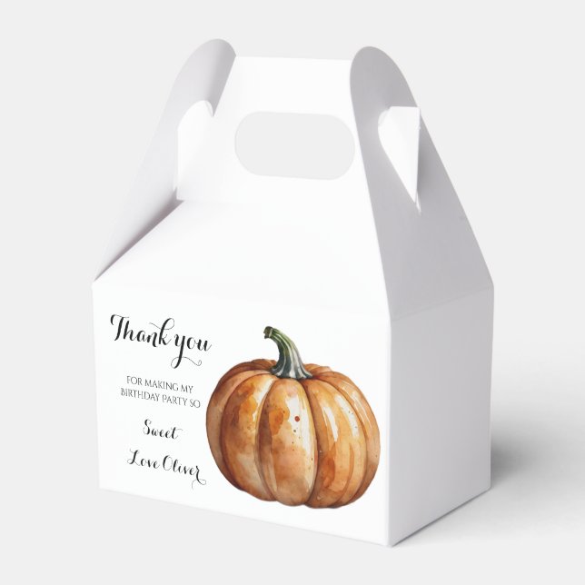 Fall Little Pumpkin Autmn Babydusche Geschenkschachtel (Vorderseite)