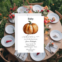 Fall Little Pumpkin Baby Dusche Einladung