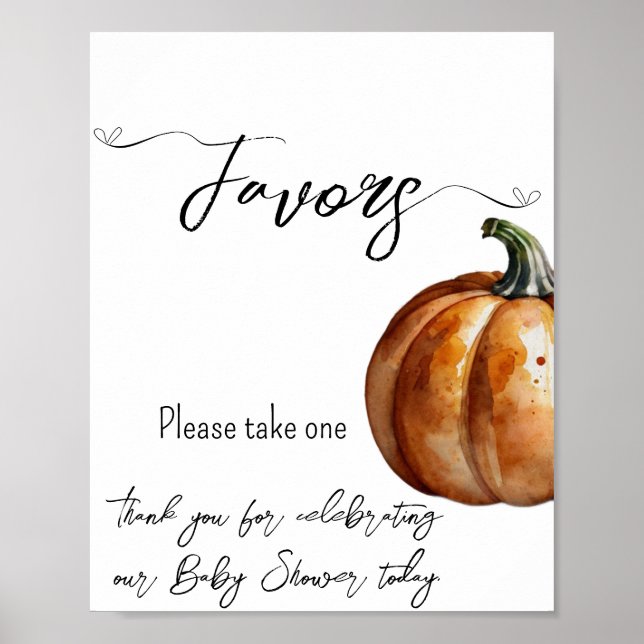 Fall Little Pumpkin Baby Duwer Favoriten Poster (Vorne)