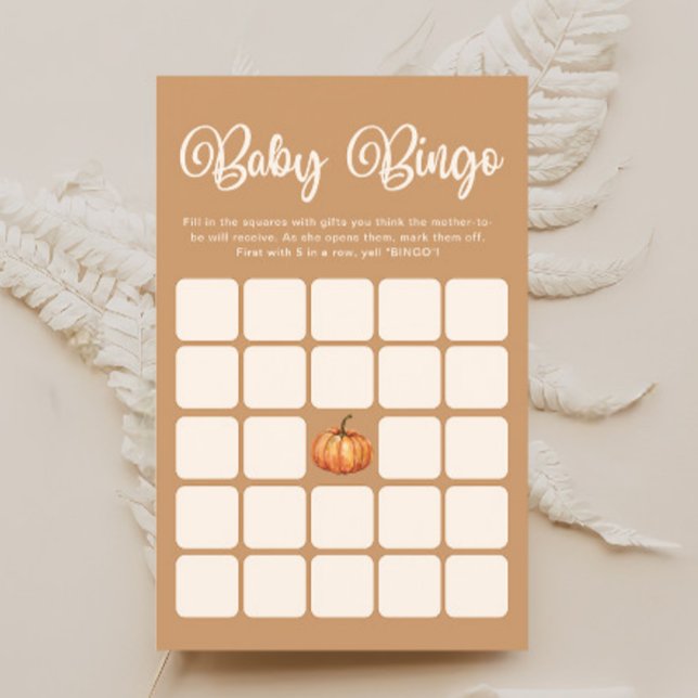 Fall Little Pumpkin Baby Shower Bingo Spiel (Von Creator hochgeladen)