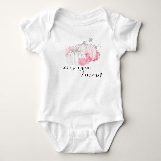 Fall Little Pumpkin Bodysuit Baby Girl Baby Strampler (Vorderseite)