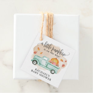 Fall Little Pumpkin Farm Truck Baby Dusche Geschenkanhänger