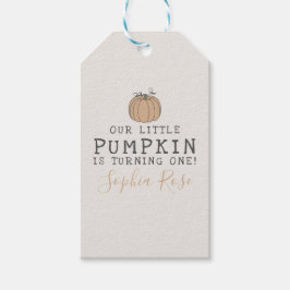 Fall Little Pumpkin Geburtstagsparty Gabe Tags Geschenkanhänger