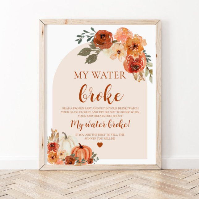 Fall Little Pumpkin mein Wasser Broke Baby Dusche Poster (Von Creator hochgeladen)
