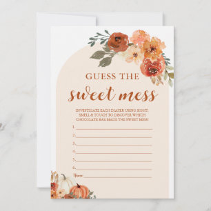 Fall Little Pumpkin Ratet die Sweet Mess Game Card Einladung
