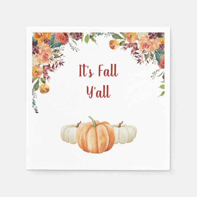Fall Little Pumpkin UAWG Response Card Serviette (Vorderseite)