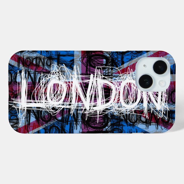 Fall London Graffiti Scratch iPhone Case-Mate iPhone Hülle (Rückseite (Horizontal))