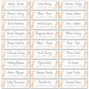 Fall Love Autumn Foliage Étiquettes de adresse inv