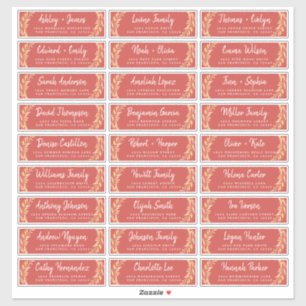 Fall Love Autumn Foliage Étiquettes de adresse inv
