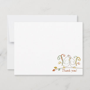 Fall Lovebirds, vielen Dank, Notecards Mitteilungskarte