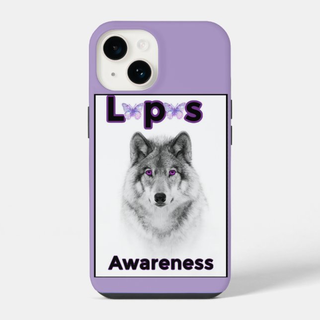 Fall Lupus Awareness IPhone 14 Hülle (Rückseite)
