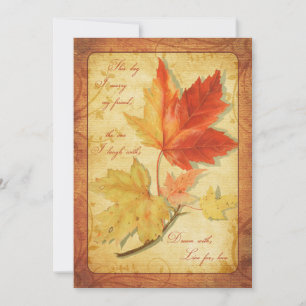 Fall Maple Blätter Einladung Hochzeit