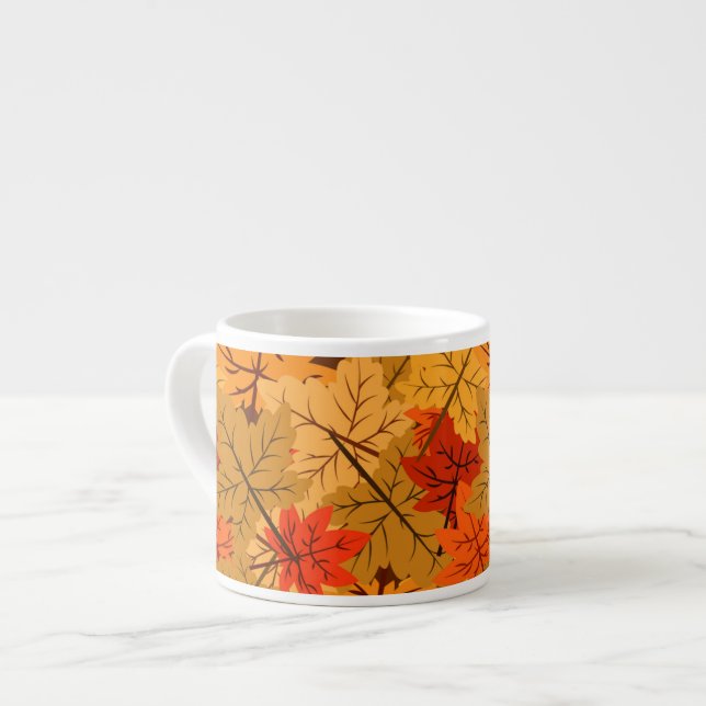 Fall Maple-Blätter Espressotasse (Vorderseite Links)