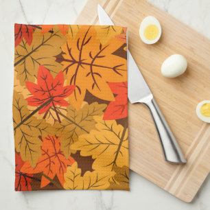 Fall Maple-Blätter Geschirrtuch