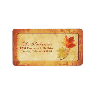 Fall Maple-Blätter Hochzeitadressen-Labels Adressaufkleber