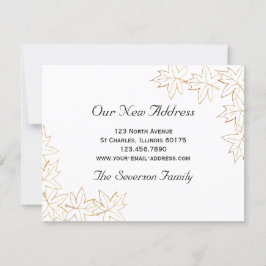 Fall Maple Blätter Neue Adressenankündigung Ankündigung