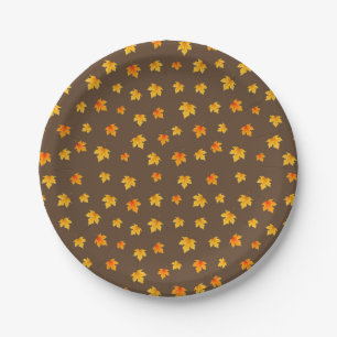 Fall Maple-Blätter Pappteller
