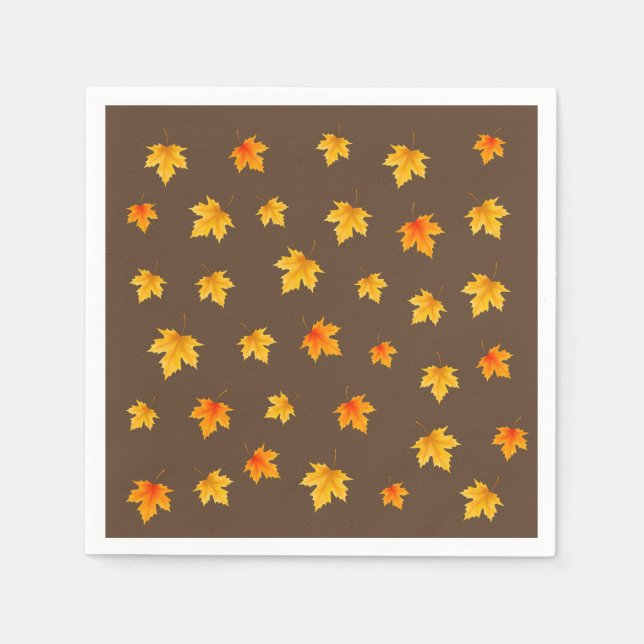 Fall Maple-Blätter Serviette (Vorderseite)