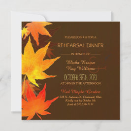 Fall Maple Hochzeit Probe Dinner Einladung